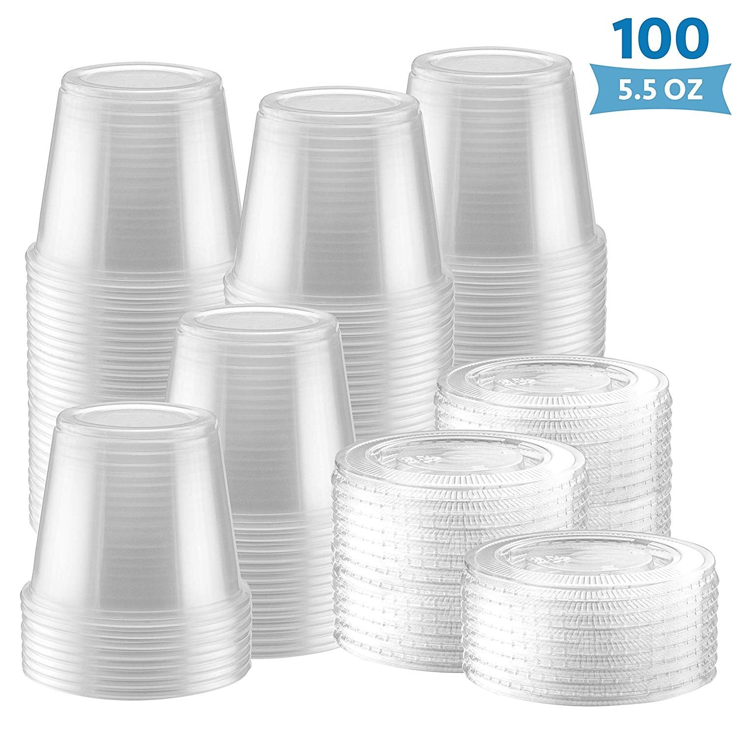 Deli Cup and Lid Medium Clear 4 Ounces 100 Count Box