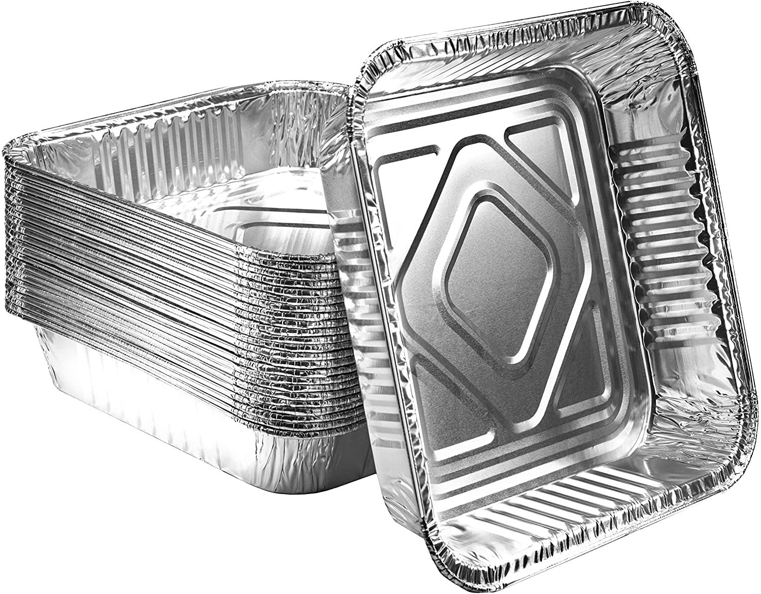 NYHI 9 x 13 ” Aluminum Foil Pans With Lids 10 Pack