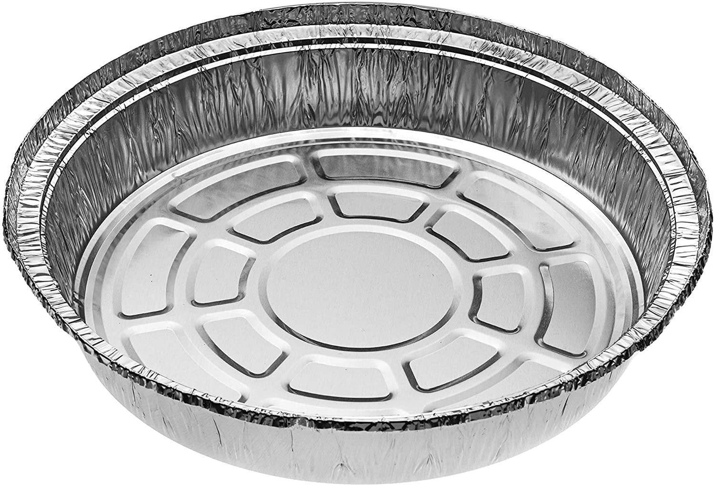 NYHI Round Aluminum Foil Pans 9-Inch | Disposable Tin Foil Pans with Clear Plastic Lids | Heavy-Duty Food Container Pie Dish Safe for Freezer & Oven | 30 Pack - NY-HI