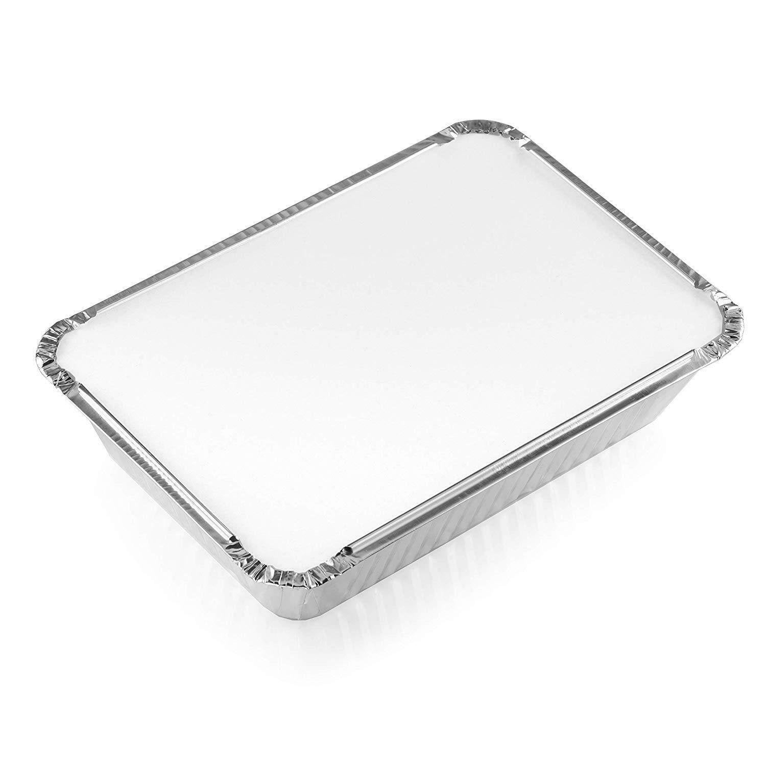 2.25lb Oblong Aluminum Pan with Board Lids Take Out Containers
