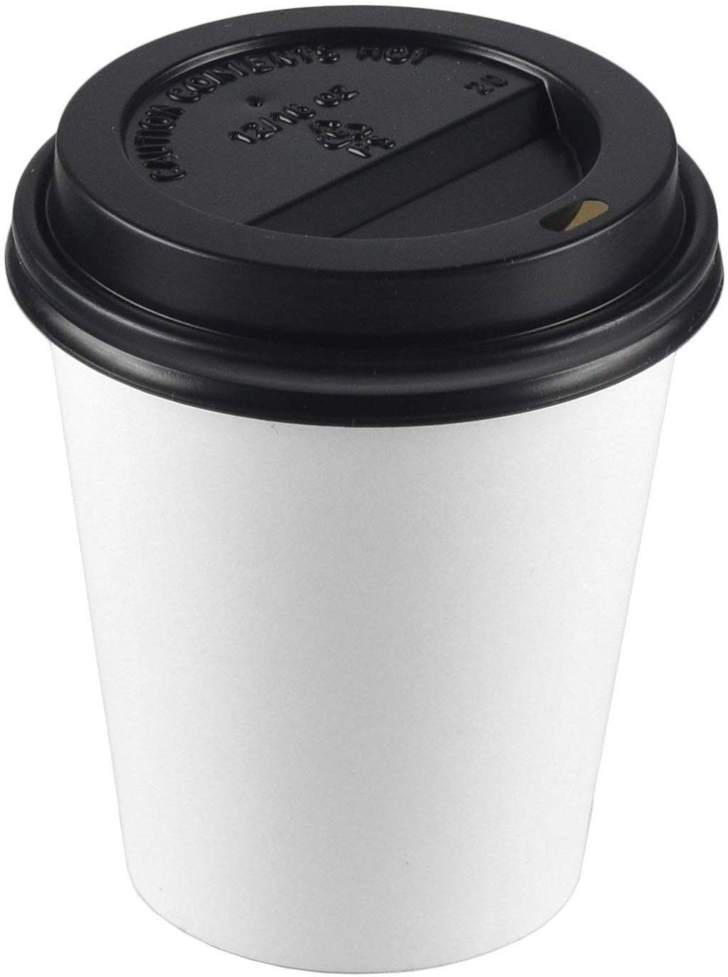 NYHI CUPS WITH BLACK LIDS (100, 12 oz) - NY-HI