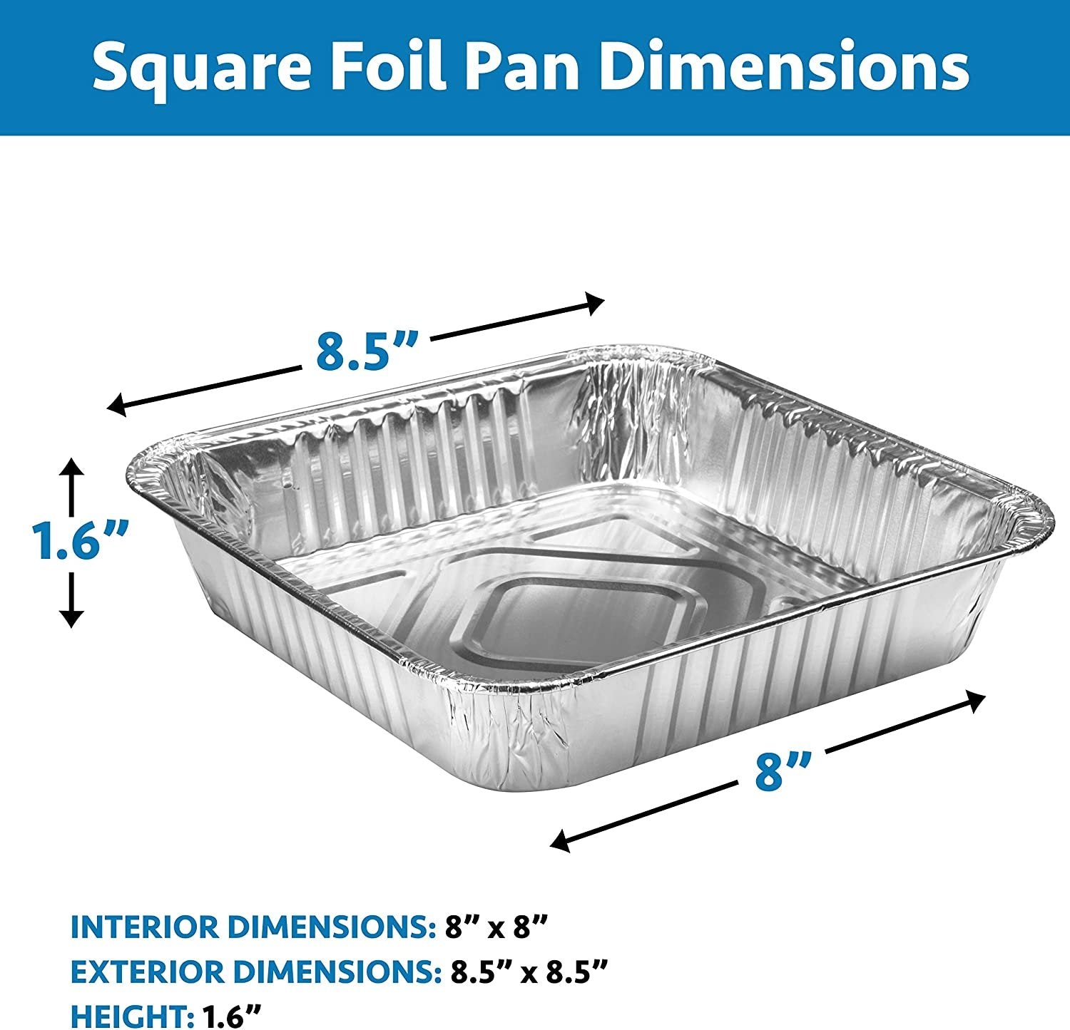 NYHI 9 x 13 ” Aluminum Foil Pans With Lids 10 Pack, Durable Disposable  Deep